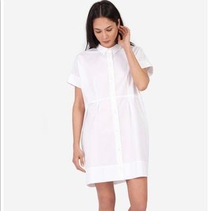 Everlane cotton poplin shirt dress size 2